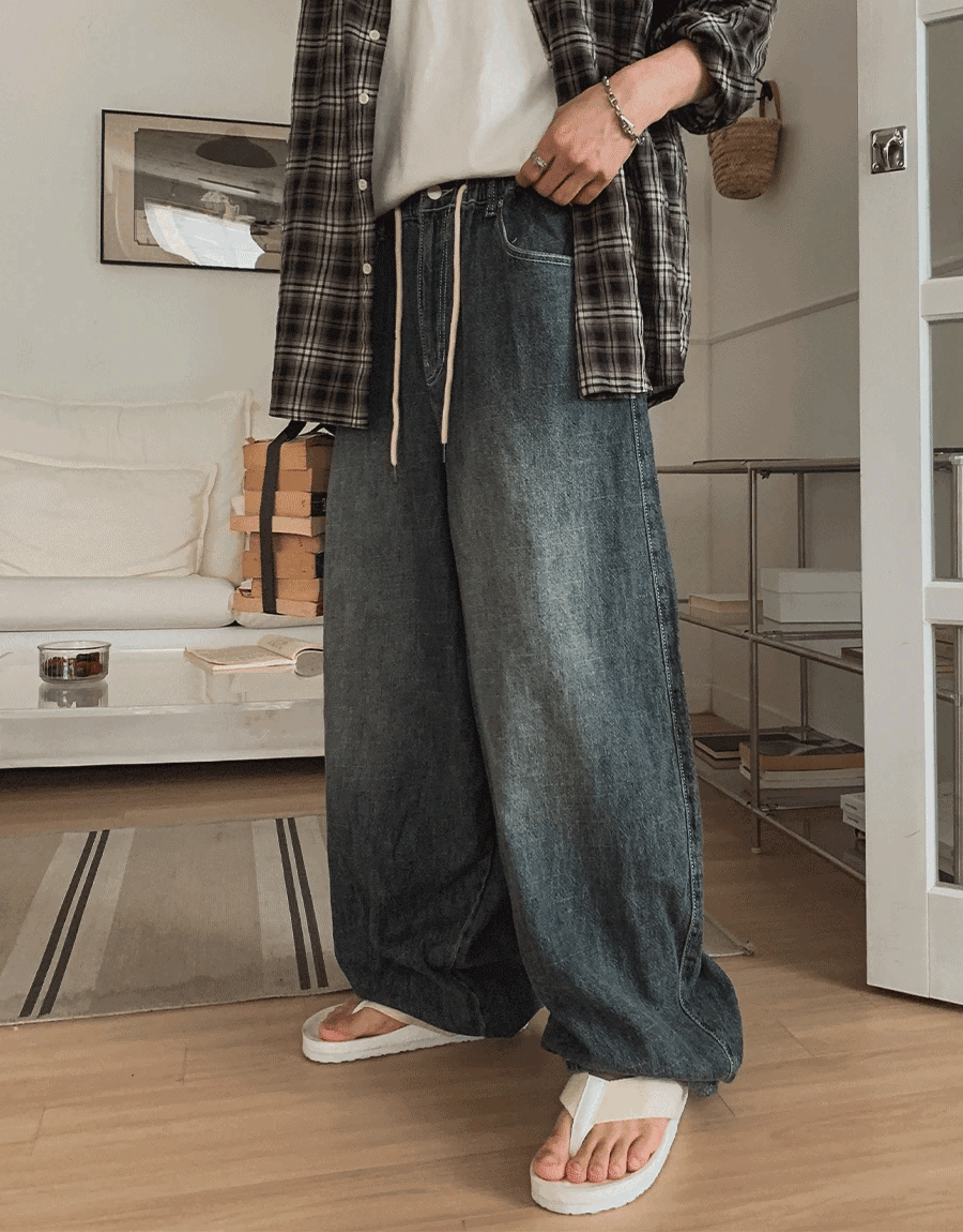 Cornell 亞麻氣球牛仔褲