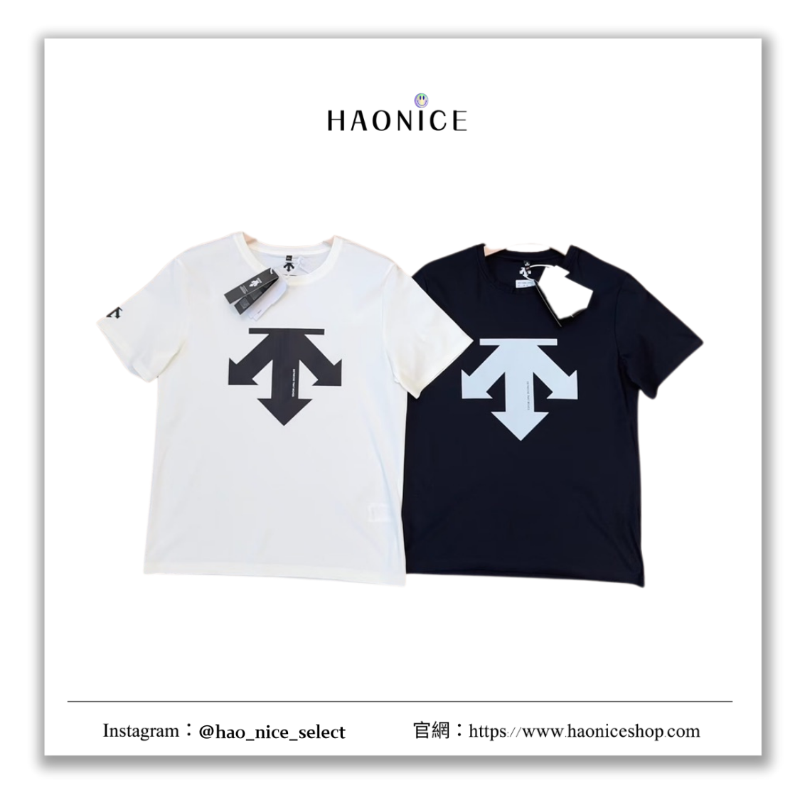 【HAO NICE】25SS🔥Descente 迪桑特 經典三向箭頭logo 素色短袖 短T