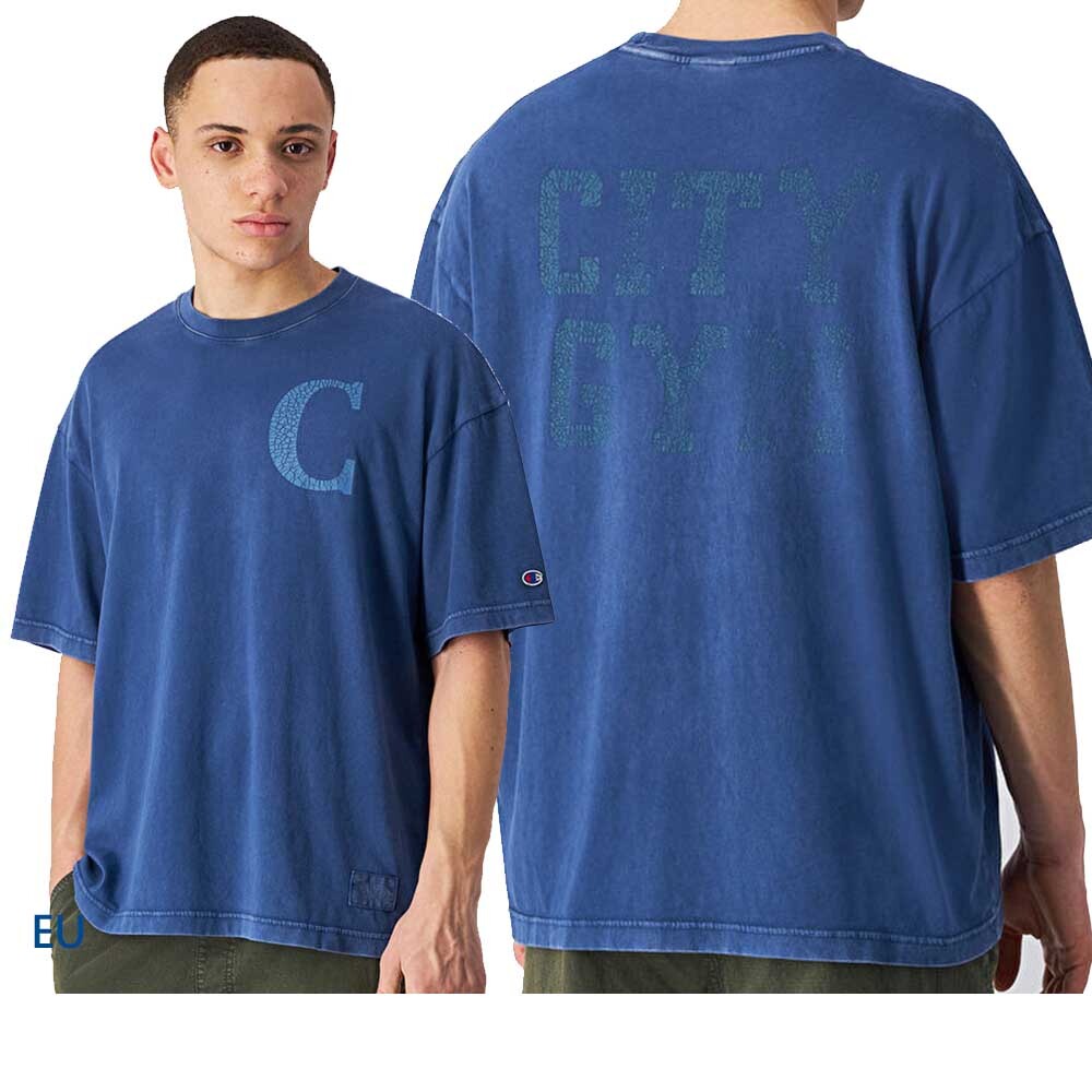 男款 -ROCHESTER復古 印花 短袖 T恤-藍色（221250-BS189）