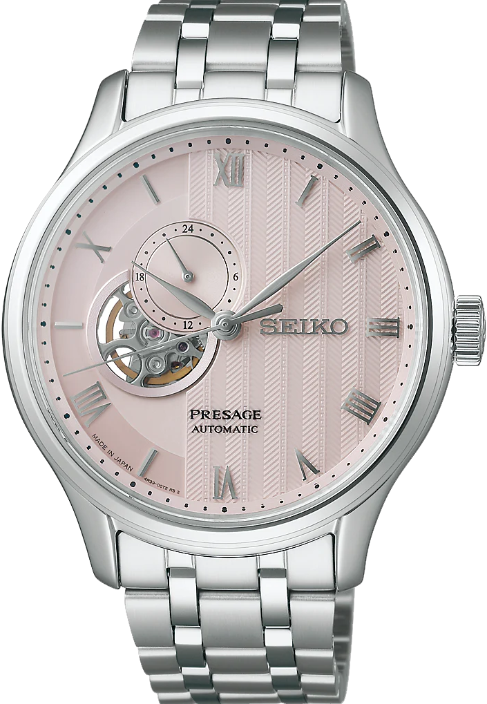 萬年鐘錶 - SEIKO Presage  日式庭園Zen Garden櫻花粉配色面盤機械錶 SSA465J1 / 4R39-00W0F 錶徑41.8MM