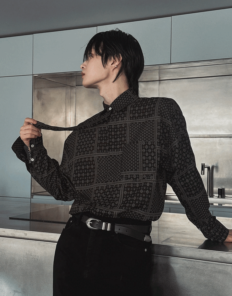 佩斯利領帶襯衫