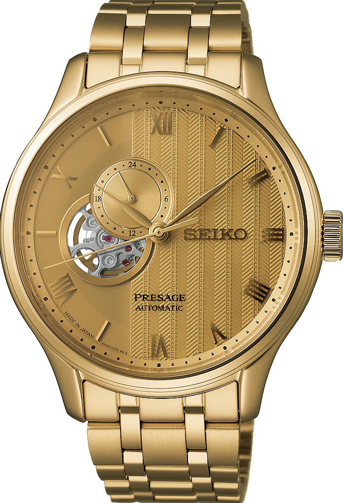 萬年鐘錶 - SEIKO Presage  日式庭園Zen Garden京都黃金時代機械男錶 SSA468J1 / 4R39-00W0Y 錶徑41.8MM