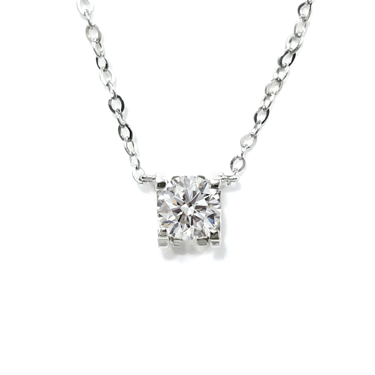 PT950鉑金 50分實驗室培育鑽石牛頭頸鏈