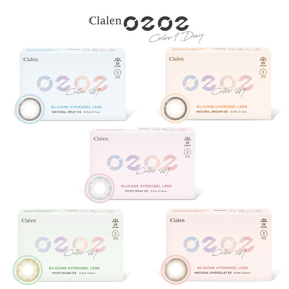 Clalen O2O2 M 1 Month 美瞳 月拋 彩色 隱形眼鏡 2片