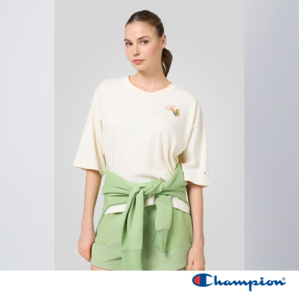 女款- ROCHESTER印花 棉質 短袖 T恤-淺米色（117823-YS141）