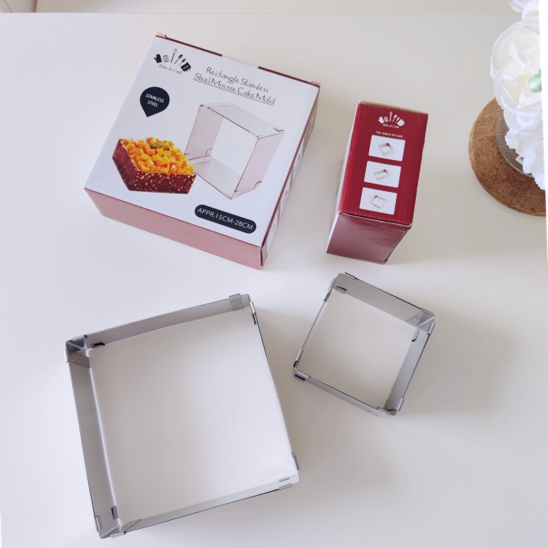 正方形不鏽鋼伸縮慕斯圈