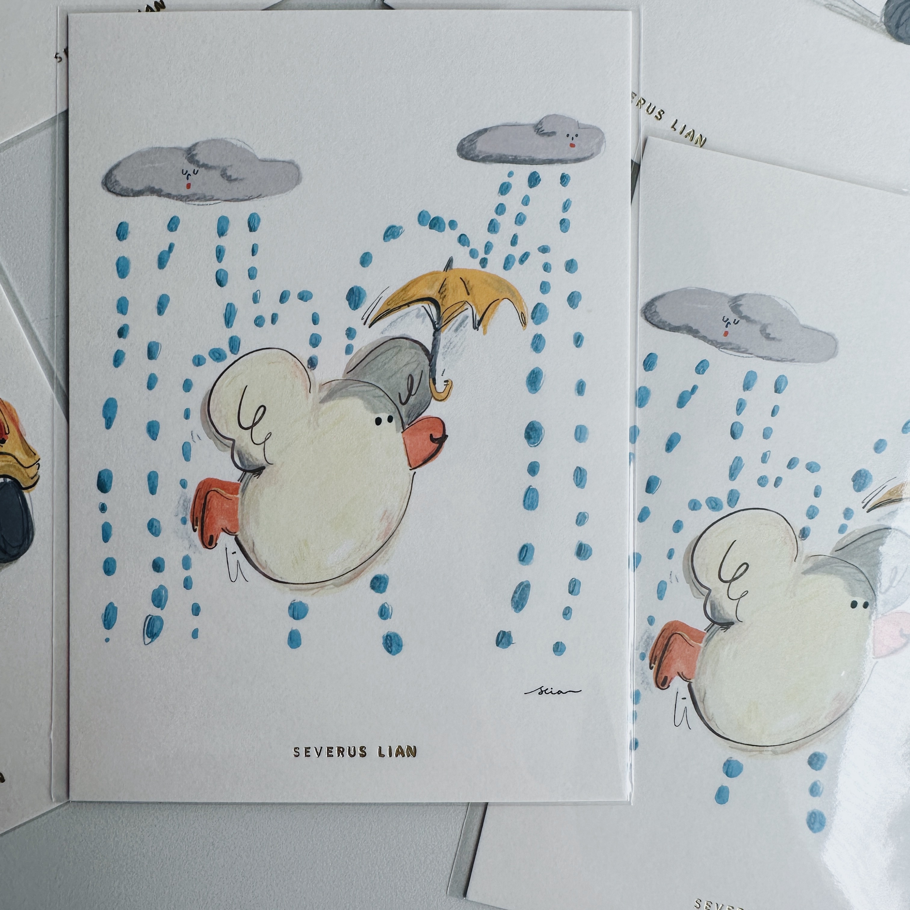 Momo下雨天 明信片｜SEVERUS LIAN 里恩太太