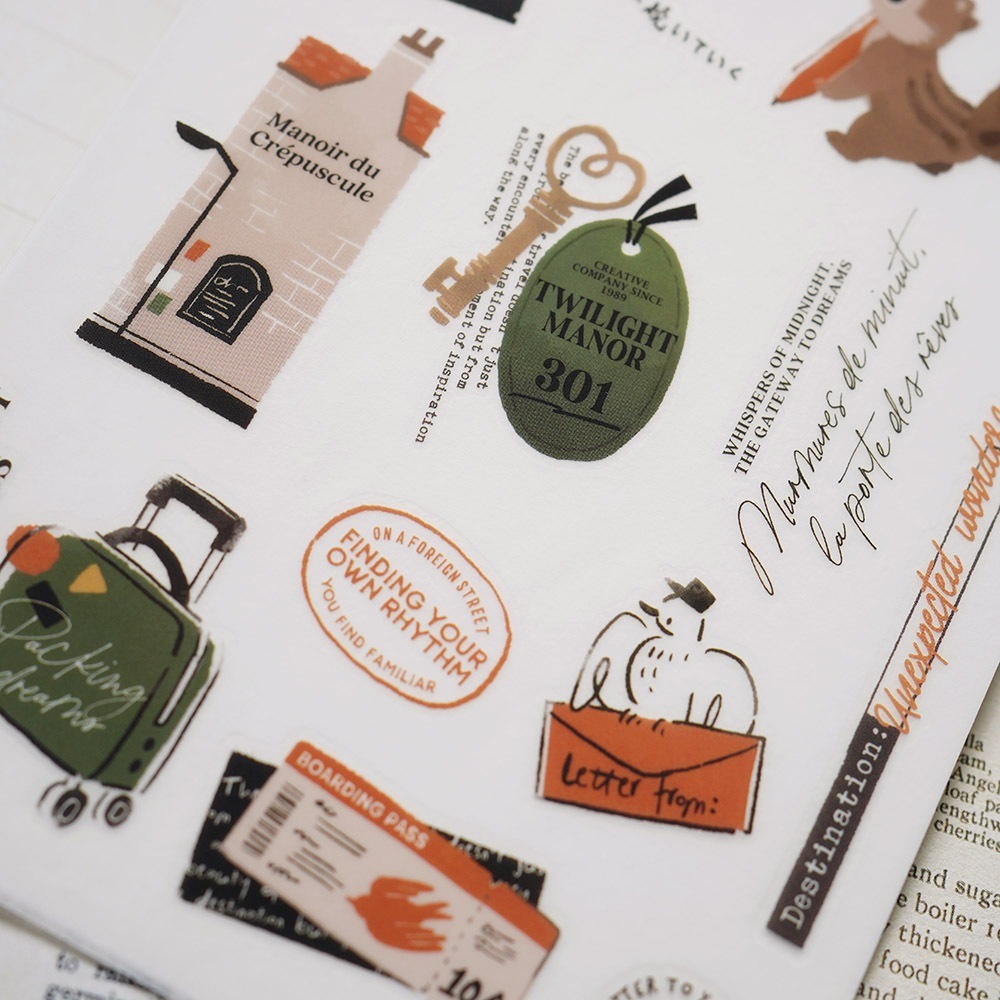 旅途漫步 2入轉印貼紙｜wwiinngg