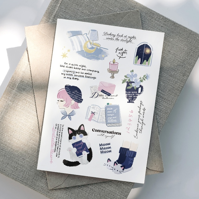 靜謐時光 2入轉印貼紙｜wwiinngg