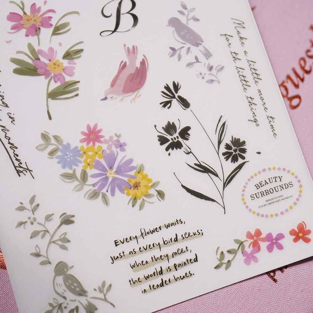 花間呢喃 2入轉印貼紙｜wwiinngg