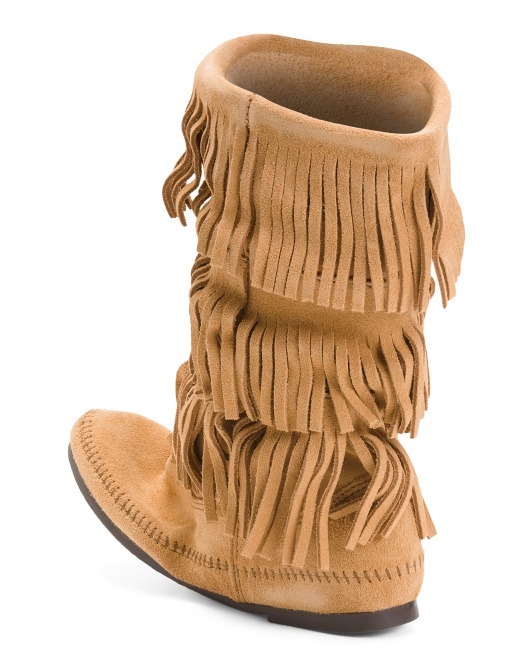 【預購】MINNETONKA H090854 三層高筒流蘇靴