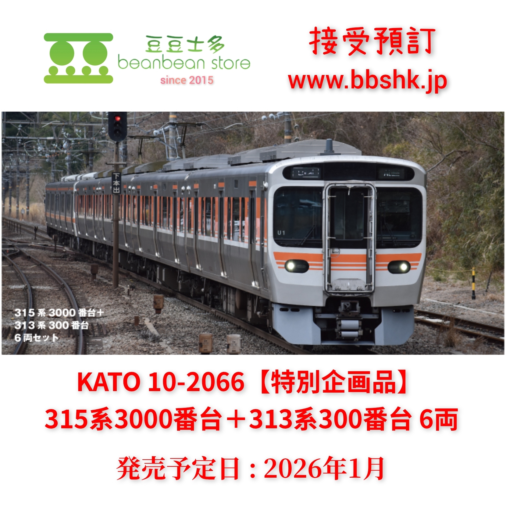 k*o様 JR315系＋313系 預訂> KATO 10-2066 <特別企画品> 315系3000番台＋313系300番台6両