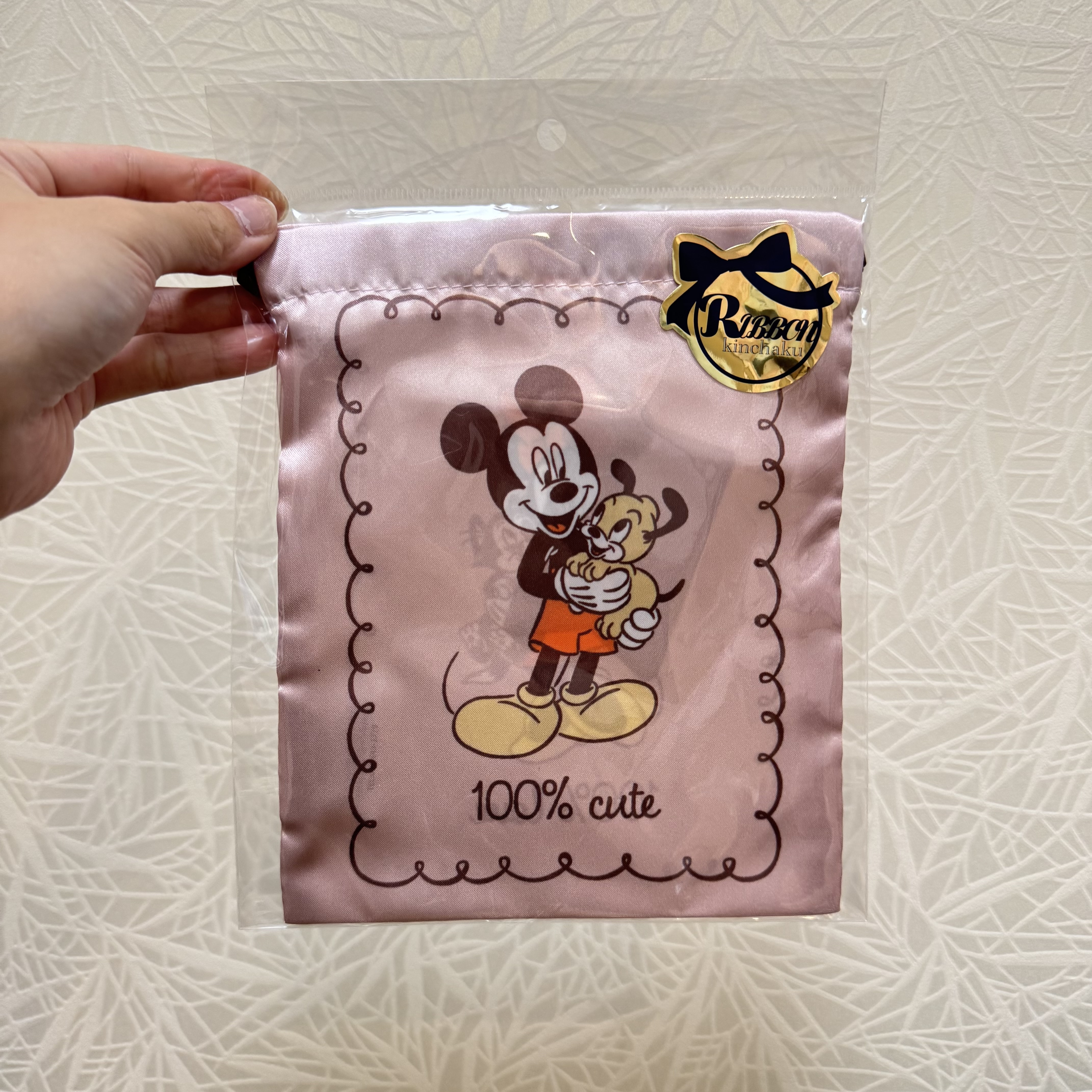 JP 米奇米妮絲滑料索袋 粉 7646 OS250908