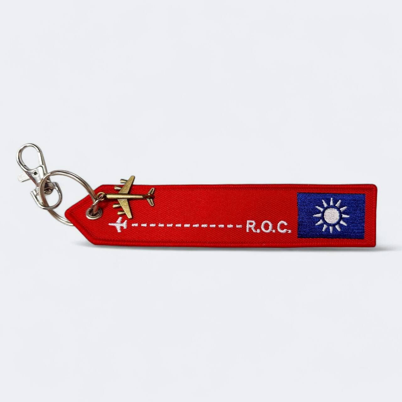I LOVE TAIWAN 國旗 飛行前拆除鑰匙圈