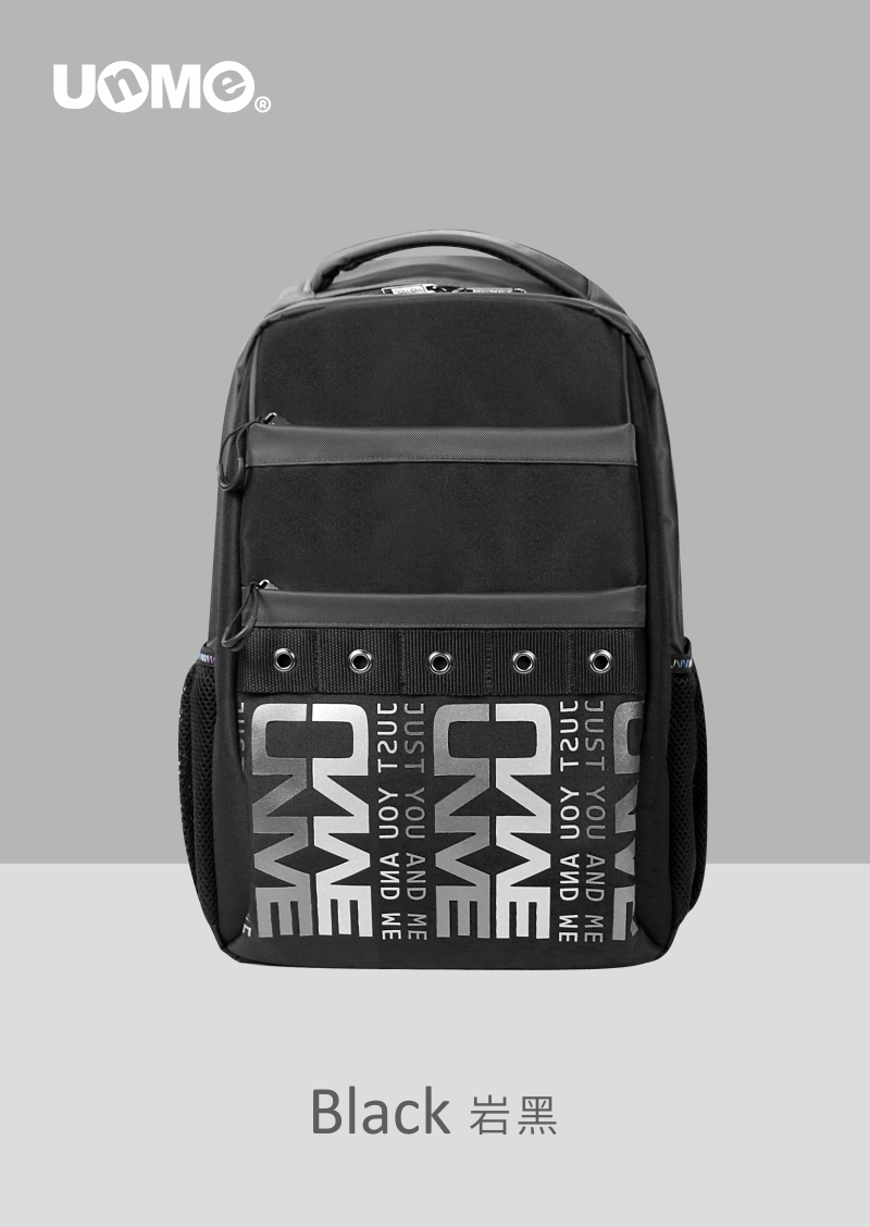 潮酷風格超輕量減壓機能背包L-灰黑(U3290)