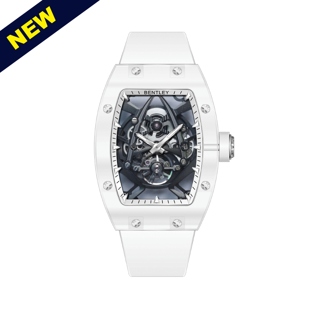 【BENTLEY 賓利】 THE BLANCHE皓影系列 BL-72 氟矽膠 夜光 鏤空 機械錶 小酒桶