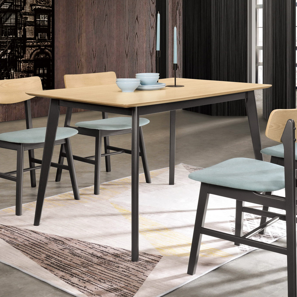 奧圖4尺北歐風雙色餐桌