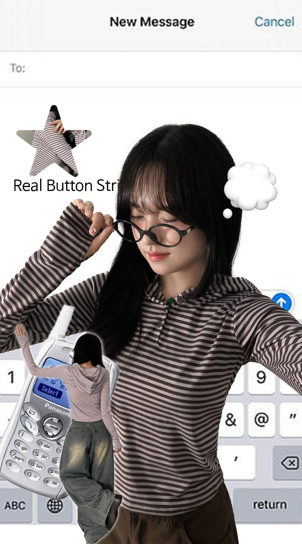 早秋預訂｜STRIPE單排扣長袖HOODIE TEE