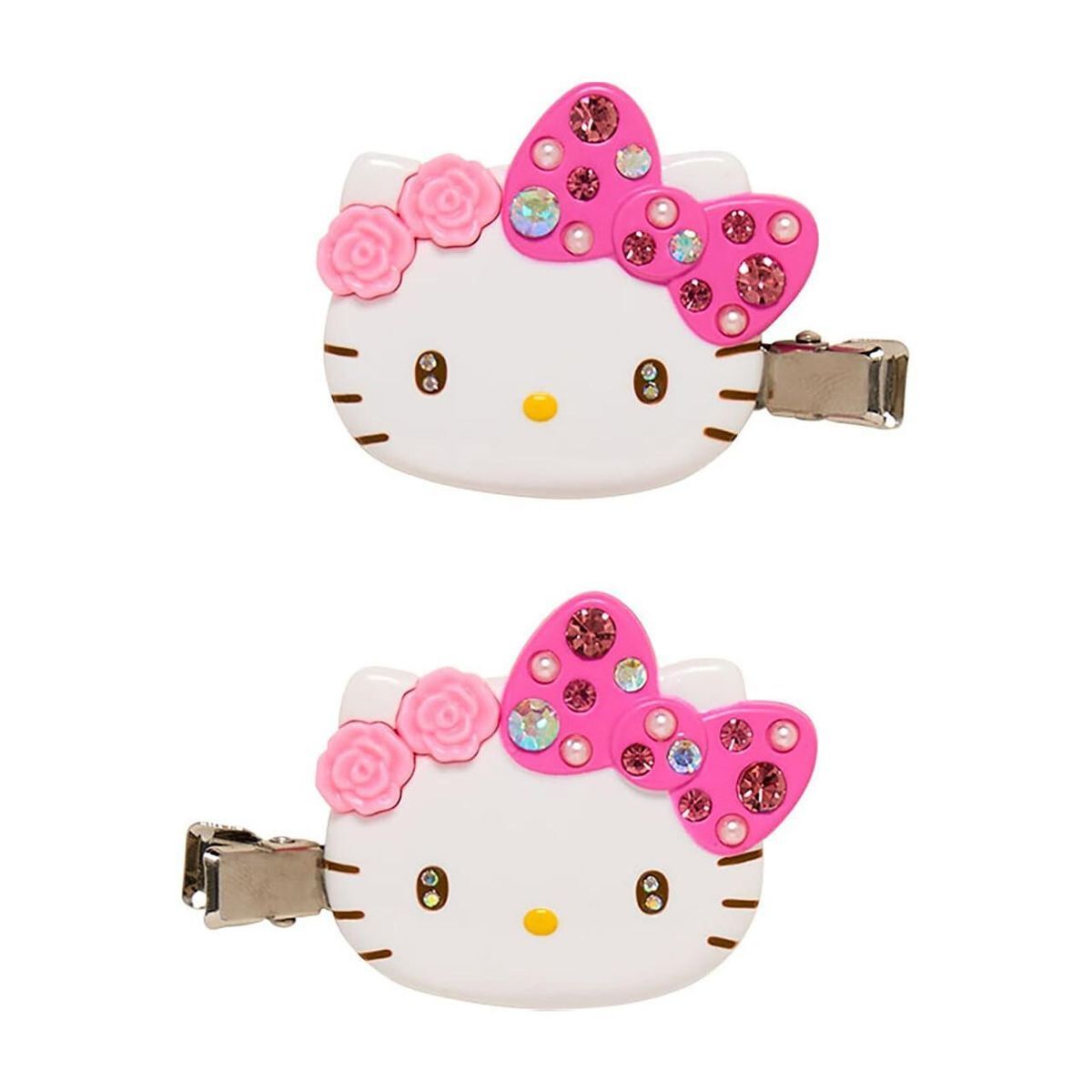 Hello Kitty 閃閃髮夾一對 瀏海夾 [平行進口]