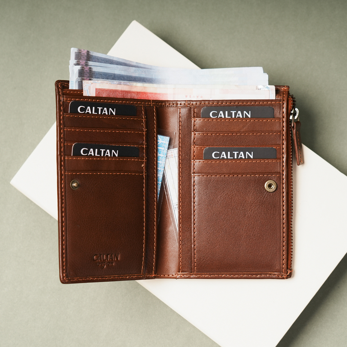 森嶼真皮編織輕薄中夾-兩色(075369)