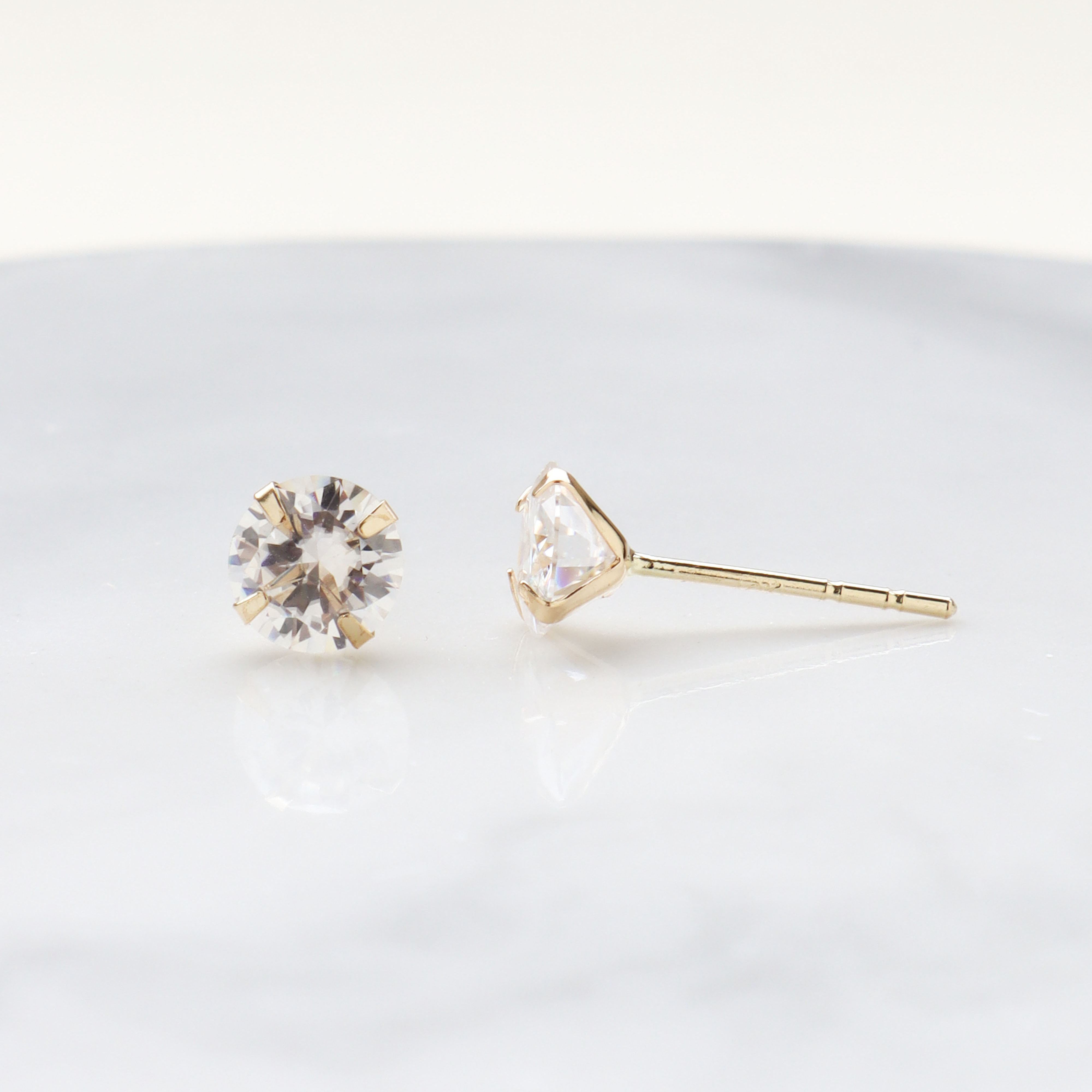 10K/單顆莫桑鑽耳環