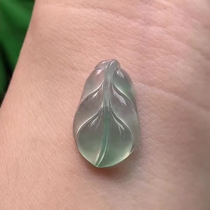 翡翠冰種葉子,天然翡翠A玉, 緬甸玉, Jade, Jadeite