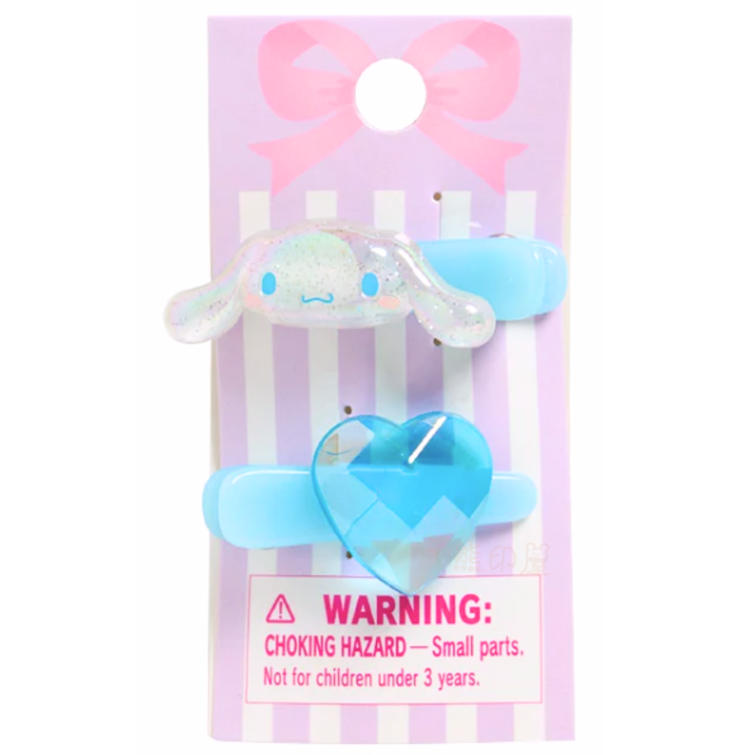 玉桂狗 心形迷你兒童髮夾一對[平行進口]