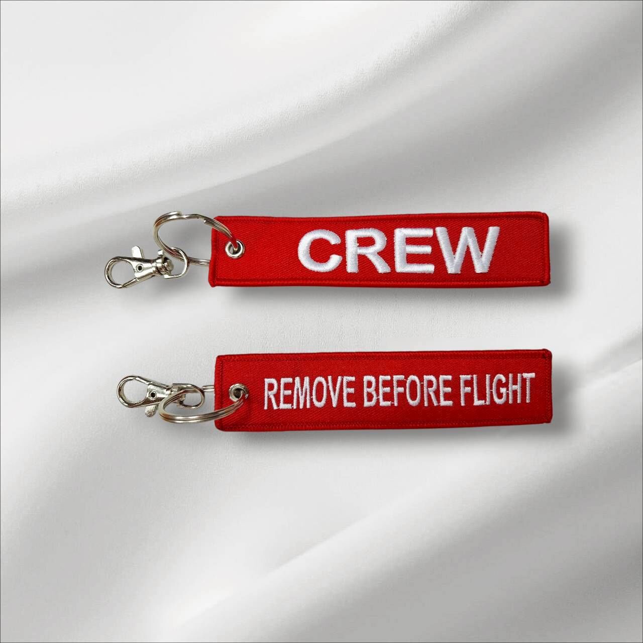 紅色CREW機組員 飛行前拆除鑰匙圈