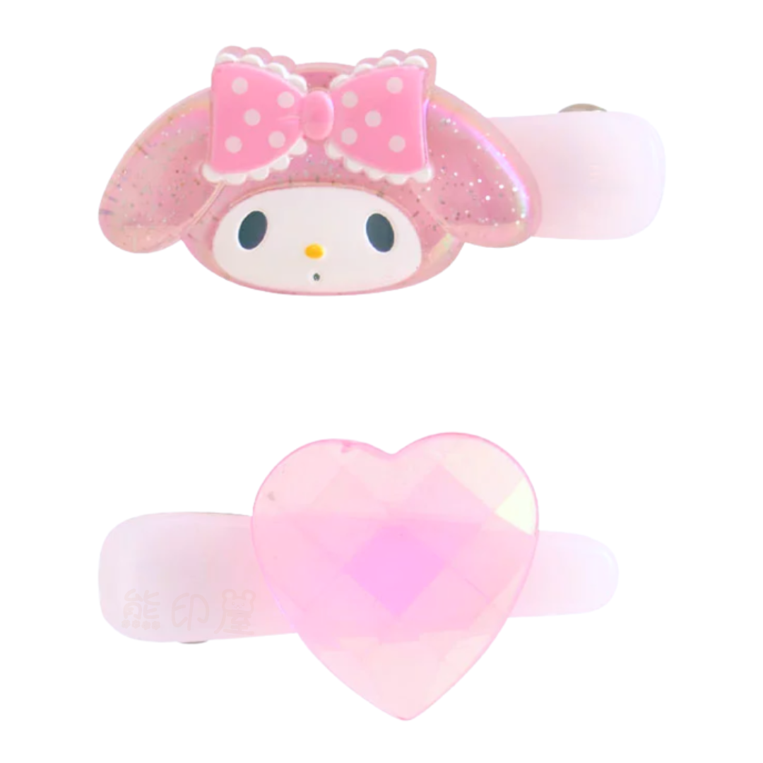 My Melody 心形迷你兒童髮夾一對[平行進口]