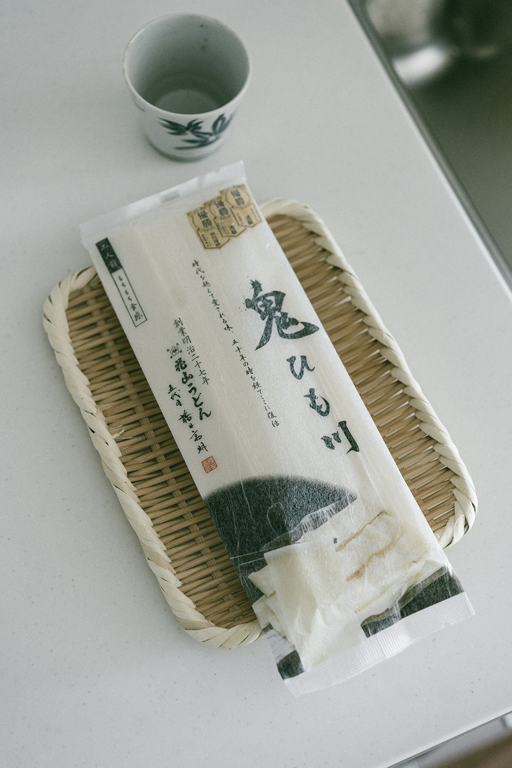 群馬縣花山老舖經典寬烏龍麵鬼ひも川