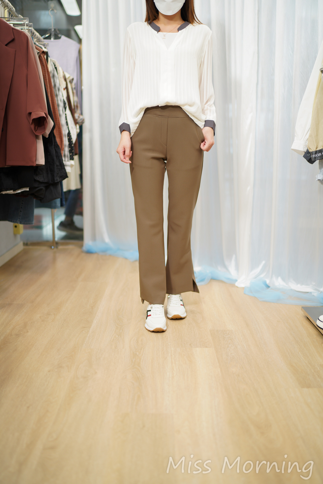 彈彈顯瘦修長西褲(34008)