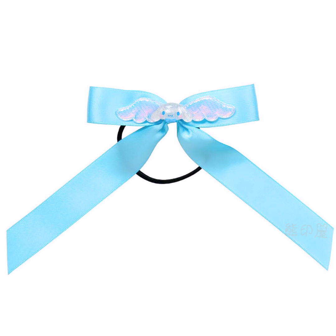 玉桂狗天使翅膀款絲帶蝴蝶結髮圈[平行進口]