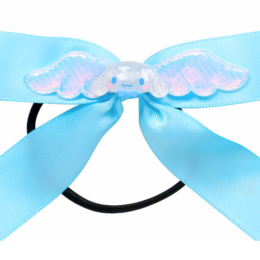玉桂狗天使翅膀款絲帶蝴蝶結髮圈[平行進口]