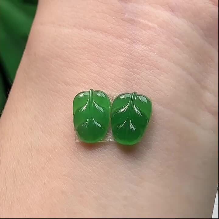 翡翠滿綠葉子,天然翡翠A玉, 緬甸玉, Jade, Jadeite