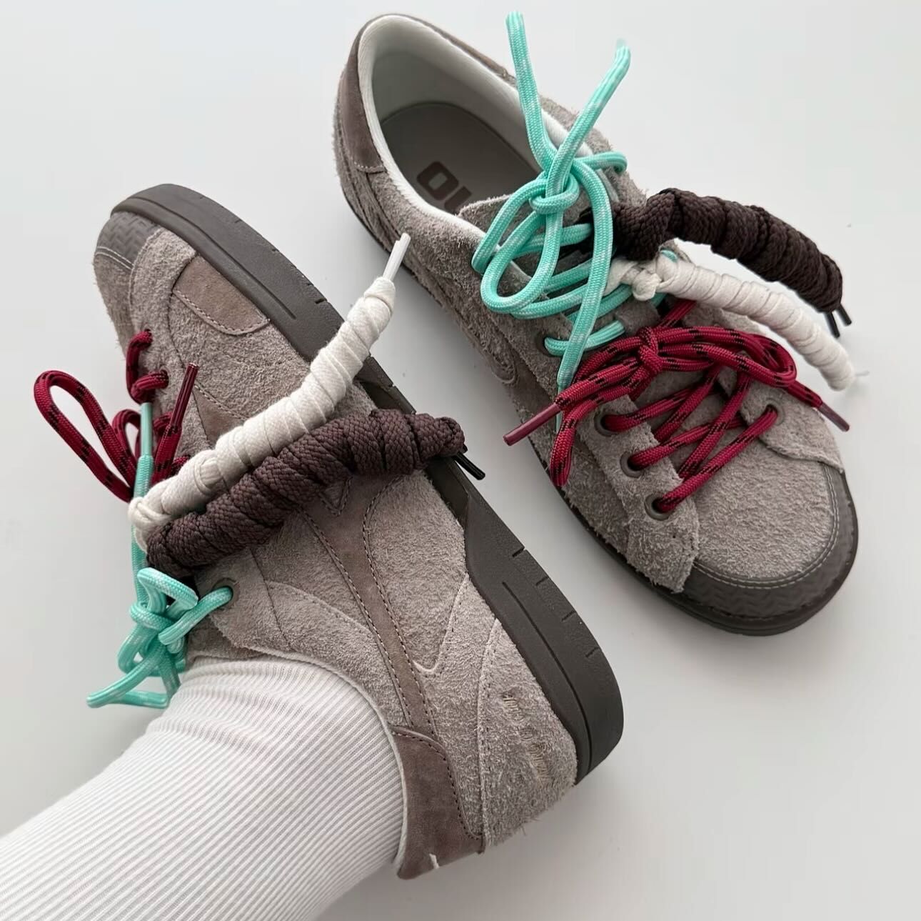 MIZUNO CT CLUB 麂皮冷石灰 撞色鞋帶