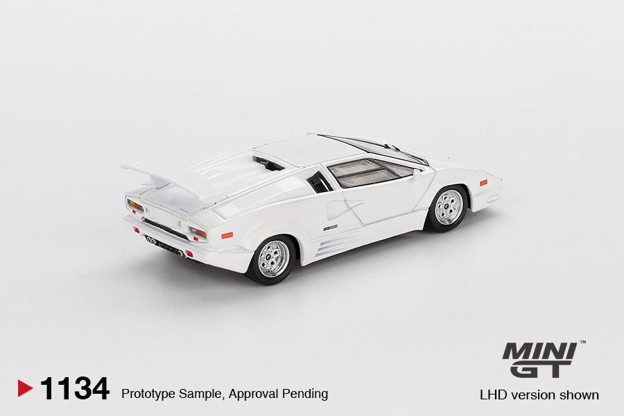 預訂:1/64 MINI GT Lamborghini Countach 25th Anniversary White (MGT01134-L)