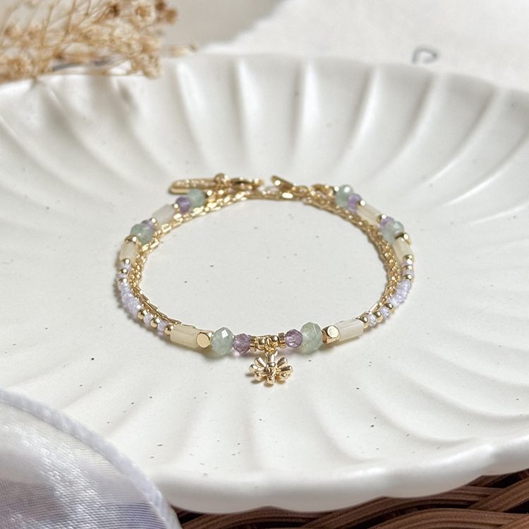 生日花 • 捌月拾貳 • 苦苣 – 東陵紫水晶 – 手環