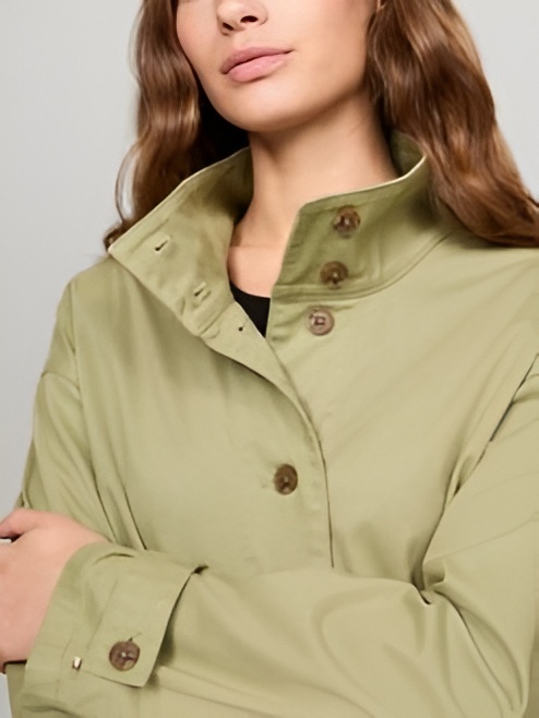 [S] TOMMY HILFIGER FADED OLIVE STRETCH COTTON SURPLUS JACKET, 76J5522-260 (STH1155)