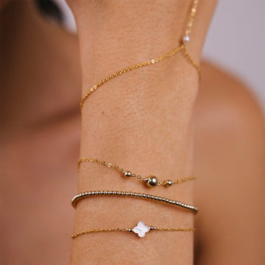 1YA0903-178 YAY PARIS Swan Star Bracelet - Mother of Pearl #200emsw102 (A-EU-E)