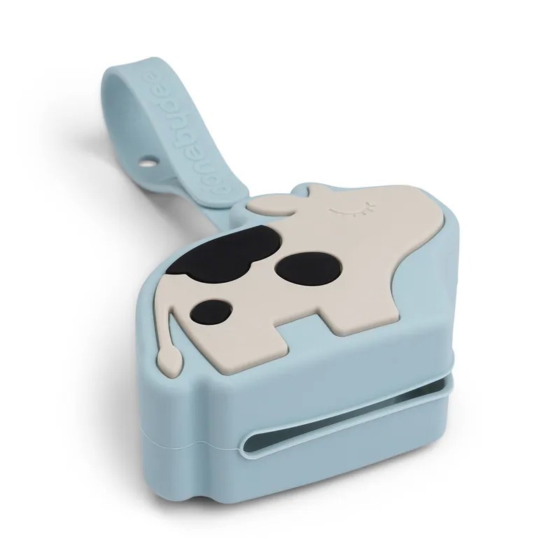 Done by deer 造型奶嘴收納盒-小牛款藍色