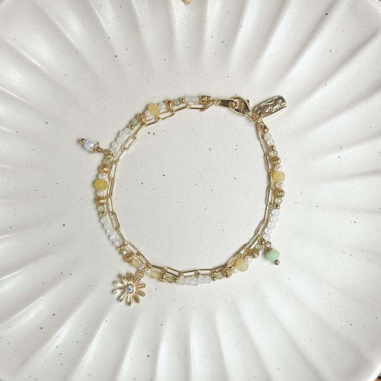 生日花 • 參月參 • 茼蒿 – 黃蛋白石 – 手鍊