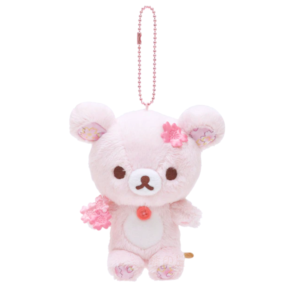 櫻花鬆弛熊毛公仔掛飾吊飾