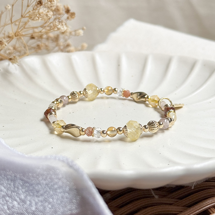 生日花 • 貳月壹 • 月桂 – 黃水晶 – 手鍊