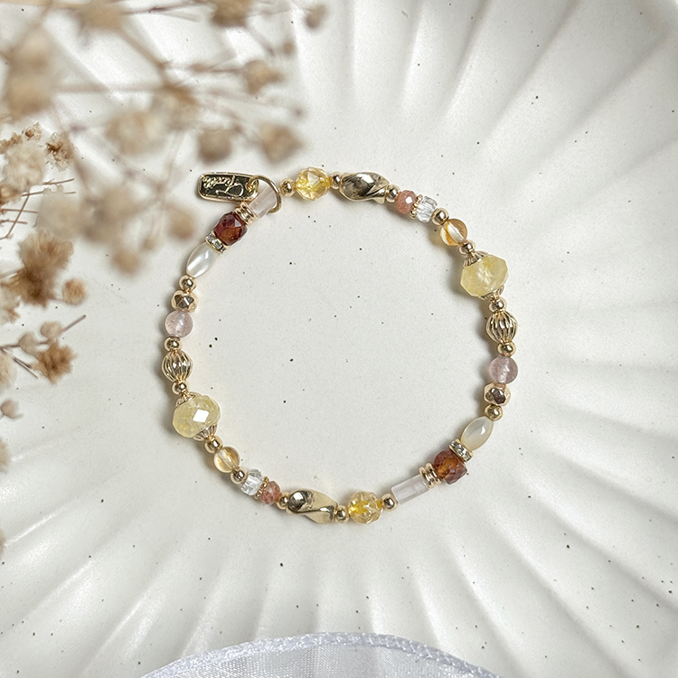 生日花 • 貳月壹 • 月桂 – 黃水晶 – 手鍊