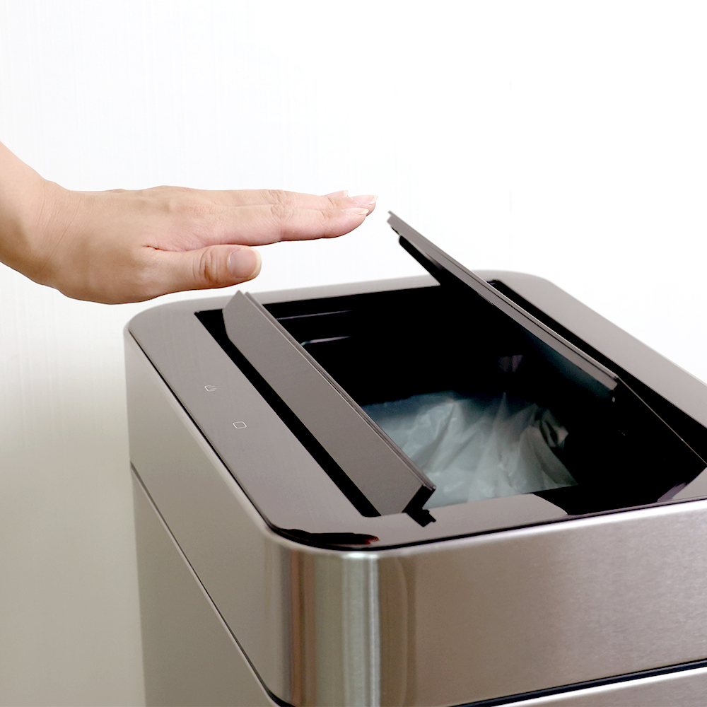 40L 不鏽鋼雙開除臭炫光感應垃圾桶 ELPH238DU