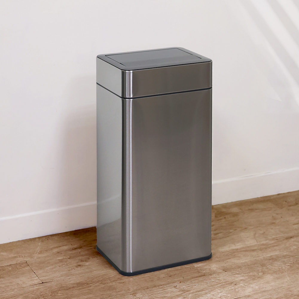 40L 不鏽鋼雙開除臭炫光感應垃圾桶 ELPH238DU