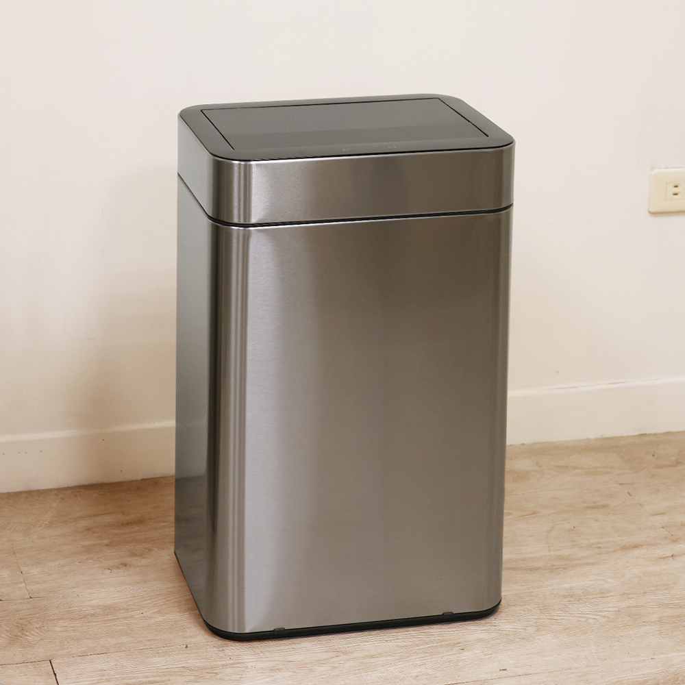 60L 不鏽鋼雙開除臭炫光感應垃圾桶 ELPH248DU