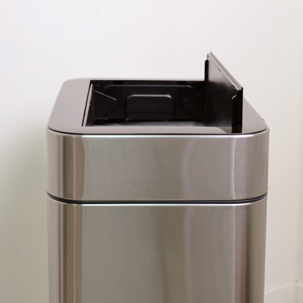 60L 不鏽鋼雙開除臭炫光感應垃圾桶 ELPH248DU