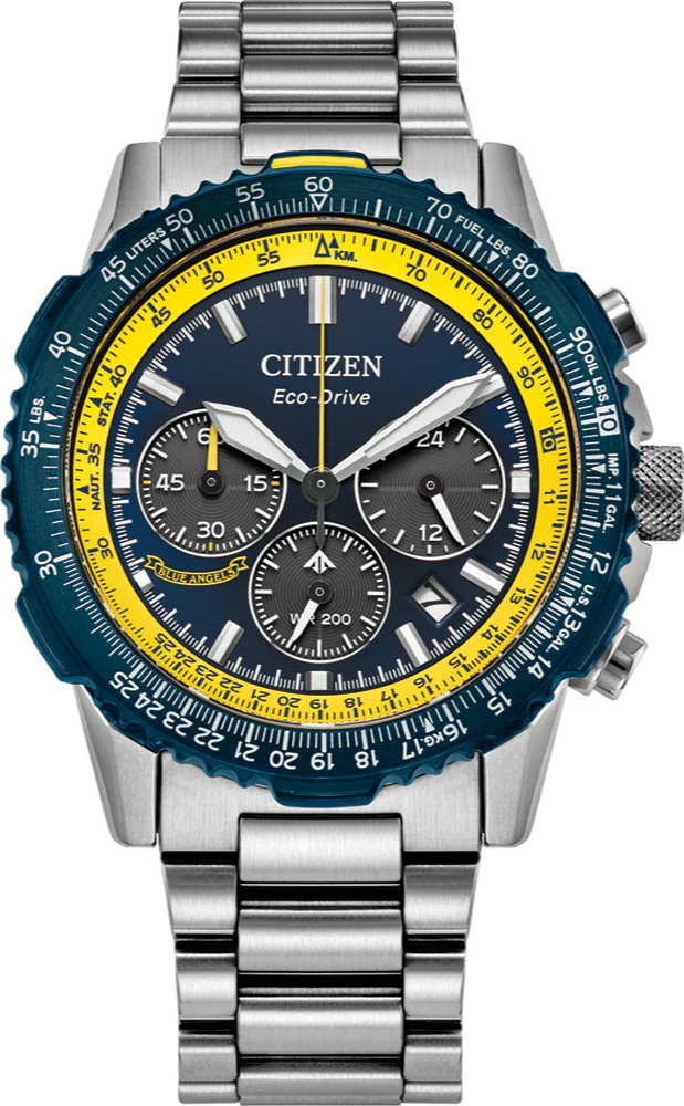 萬年鐘錶 - Citizen 星辰錶   Promaster 空中之鷹光動能三眼計時男錶 CA4667-53L 錶徑40MM