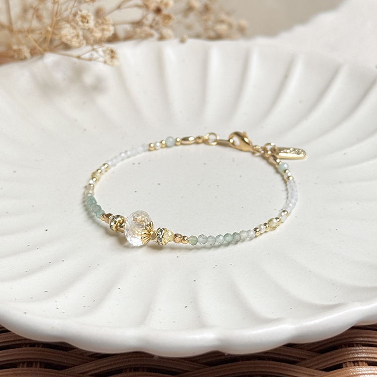 生日花 • 壹月貳貳 • 葶藶 – 白水晶 – 手鍊